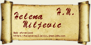 Helena Miljević vizit kartica